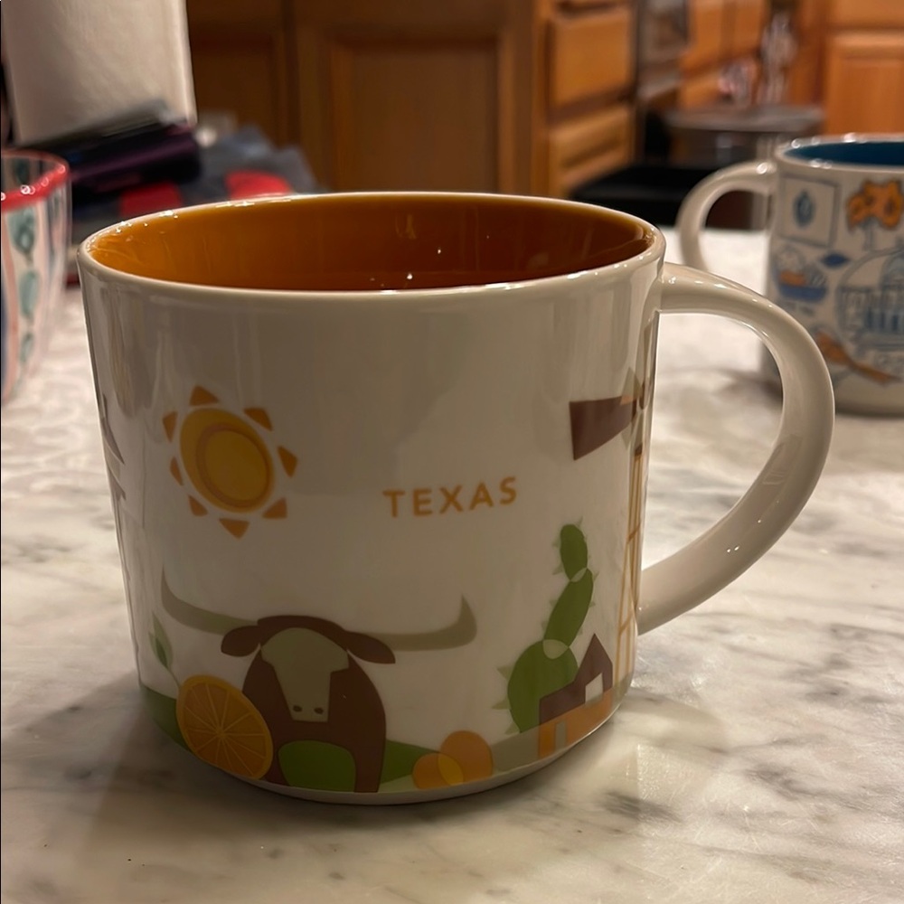 Starbucks Texas Mug with Orange Interior , You are here collection 2017